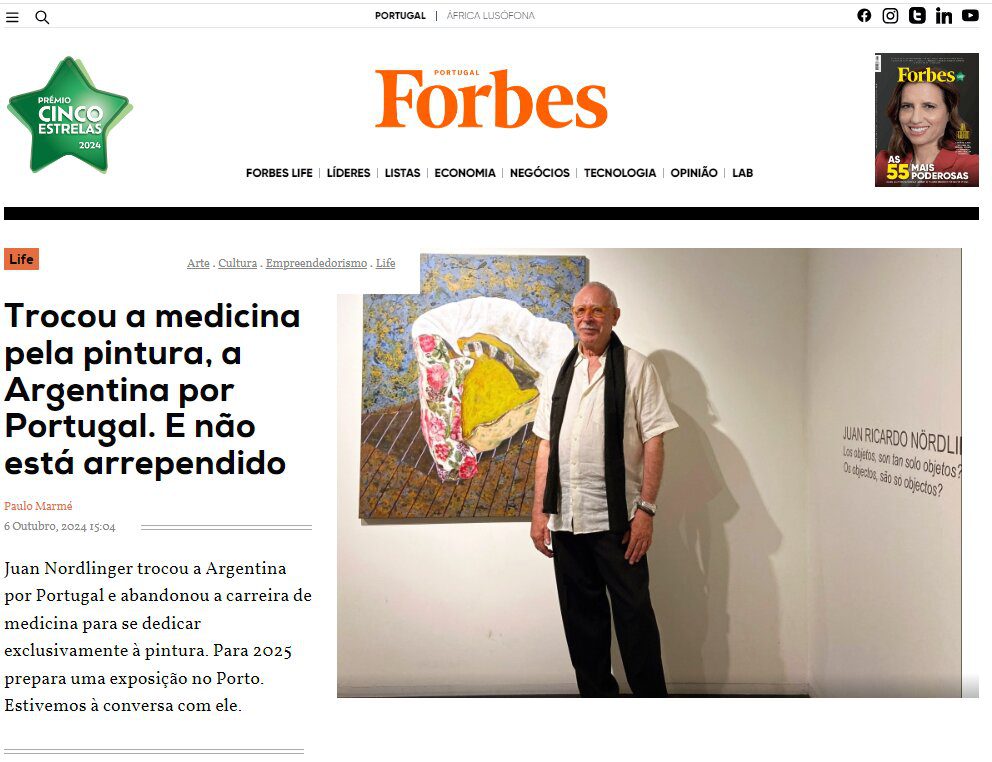 front page of Forbes interview of Juan Ricardo Nordlinger